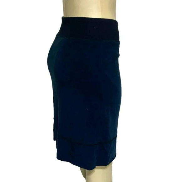 Free People S blue black color block tencel pull‎ on skirt office siren - Picture 3 of 6